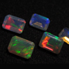 5x7 mm - Emerald Cut - AAAAAAAAA - Ethiopian Welo Opal Super Sparkle Awesome Amazing Full Colour Fire - 5 pcs